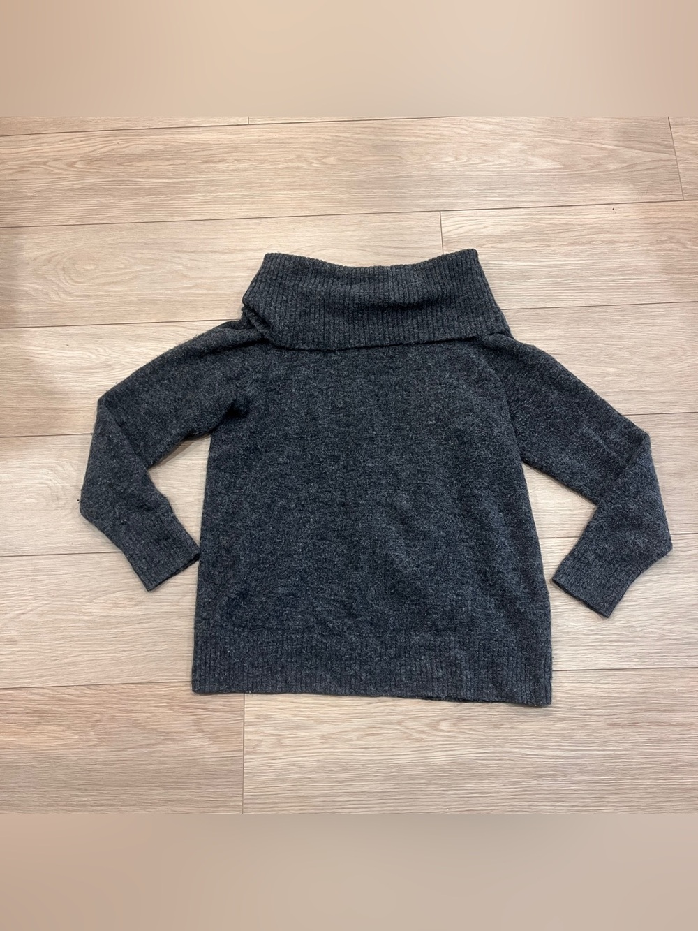 Wilfred Free Charcoal Grey Alpaca Wool Turtleneck Sweater S